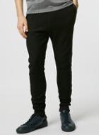 Topman Mens Black Waffle Skinny Jogger
