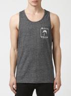 Topman Mens Black West Coast Print Tank Top
