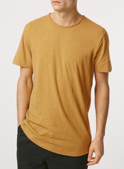 Topman Mens Sand Slub Slim Fit T-shirt