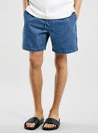 Topman Mens Ltd Montauk Surf Blue Denim Shorts