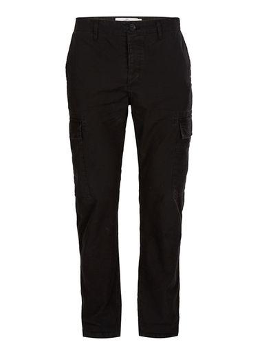 Topman Mens Black Ripstop Cargo Pants