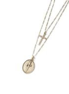 Topman Mens Gold Sword And Cross Necklace*
