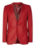 Topman Mens Bright Red Super Skinny Fit Suit Jacket