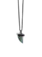Topman Mens Blue Shell Tusk Necklace*
