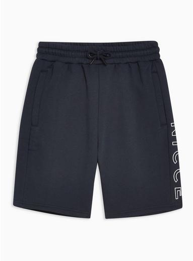 Nicce Mens Nicce Navy Jersey Logo Shorts