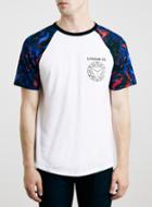 Topman Mens White Lithium Wave Raglan T-shirt