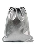 Topman Mens Multi Mi-pac Silver And Black Leather Look Kit Bag*