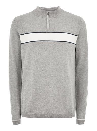 Topman Mens Grey Selected Homme Gray High Neck Top
