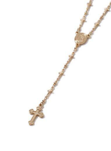 Topman Mens Gold Rosary Necklace*