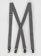 Topman Mens Blue Soild Gray Skinny Suspenders