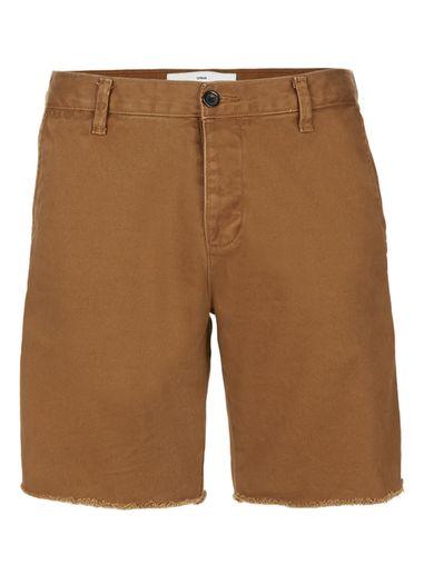 Topman Mens Tan Ripped Slim Fit Chino Shorts