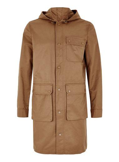 Topman Mens Classic Brown Parka