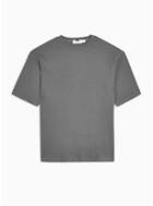 Topman Mens Grey Gray Waffle Textured Sweatshirt
