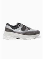 Selected Homme Mens Selected Homme Grey Leather Gavin Trainers