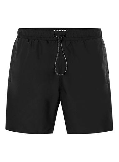 Topman Mens Black Skate Swim Shorts