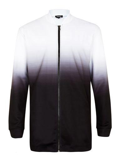 Topman Mens Jaded London Grey Ombre Longline Bomber*