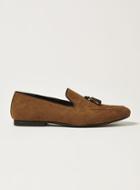 Topman Mens Brown Tan Faux Suede Shepherd Tassel Loafers