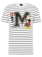 Topman Mens White Stripe Mickey Mouse T-shirt