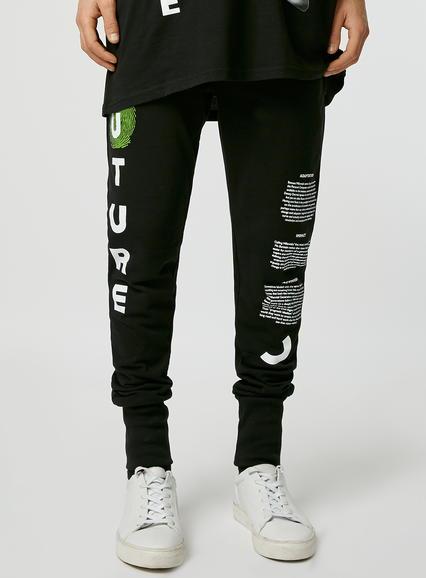 Topman Mens Systvm Signal Black Joggers