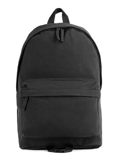 Topman Mens Black Faux Suede Backpack