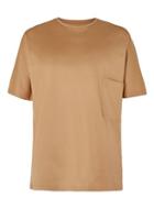 Topman Mens Brown Lux Camel Textured T-shirt