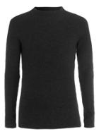 Topman Mens Mid Grey Selected Homme Gray Funnel Neck Sweater