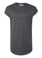 Topman Mens Grey Salt And Pepper Drop Shoulder Longline T-shirt