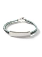 Topman Mens Black Silver Look Wire And Bar Bracelet*