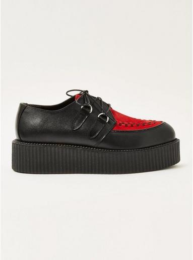 Topman Mens Red Wedge Platform Shoes
