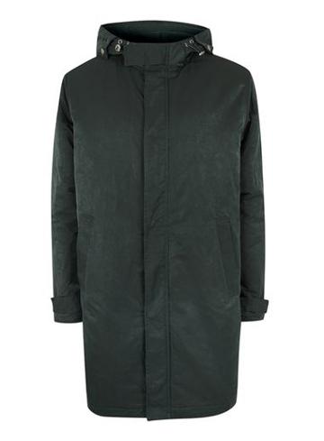 Topman Mens Topman Premium Forest Green Parka