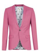 Topman Mens Noose & Monkey Pink Suit Jacket