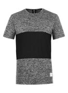 Topman Mens Criminal Damage Grey And Black Cut And Sew T-shirt*
