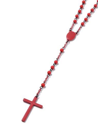 Topman Mens Red Rosary Necklace*
