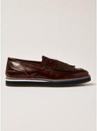 Topman Mens Red Burgundy Prism Loafers