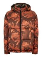 Topman Mens Multi Reversible Camouflage Print Puffer Jacket