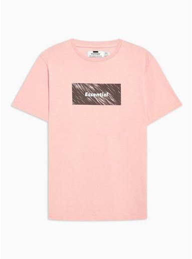 Topman Mens Pink Essential Print T-shirt