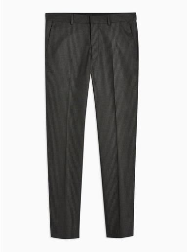 Topman Mens Black Pinstripe Skinny Pants