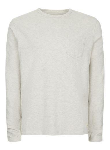 Topman Mens Brown Selected Homme Stone Long Sleeve T-shirt