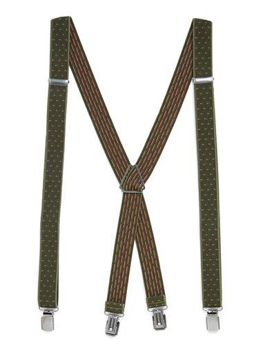 Topman Mens Blue Green Fleck Suspenders