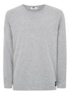 Topman Mens Grey Gray 'topman' Long Sleeve T-shirt