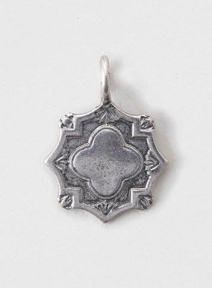 Topman Mens Metallic Create Engraved Hexagon Charm