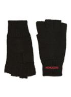 Topman Mens Black Roman Numeral Gloves