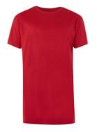 Topman Mens Red Step Hem T-shirt