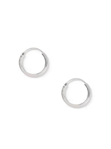 Topman Mens Sterling Silver Hoop Earrings