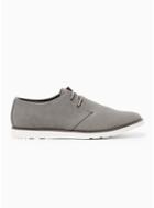 Topman Mens Grey Gray Faux Suede Magic Derby Shoes
