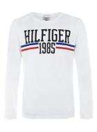 Topman Mens Hilfiger Denim White Long Sleeve T-shirt