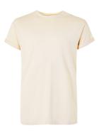 Topman Mens Cream Stone Muscle Fit Roller T-shirt