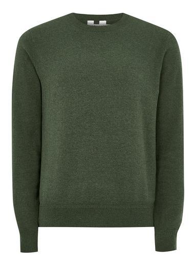 Topman Mens Khaki Twist Hem Sweater