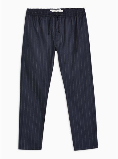Topman Mens Navy Stripe Pants