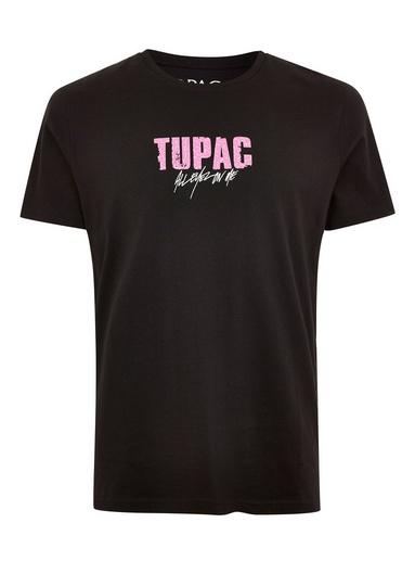 Topman Mens Black Tupac T-shirt